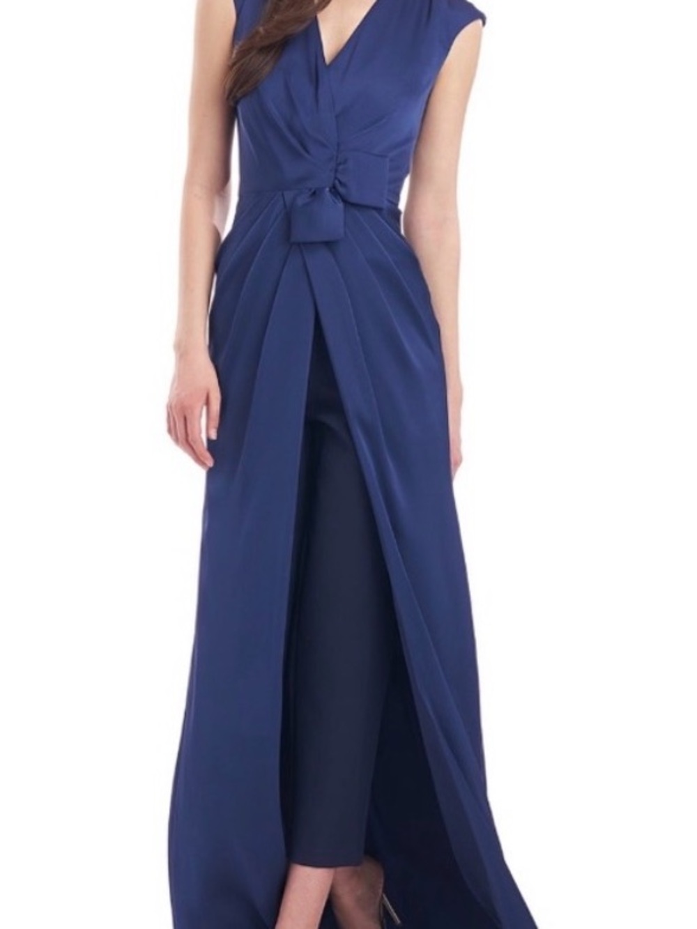 Kay Unger NWT Size 12 Midnight Jumpsuit V-Neck